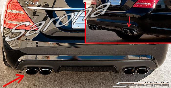 Custom Mercedes S Class  Sedan Exhaust Tips (2007 - 2013) - $450.00 (Part #MB-010-ET)